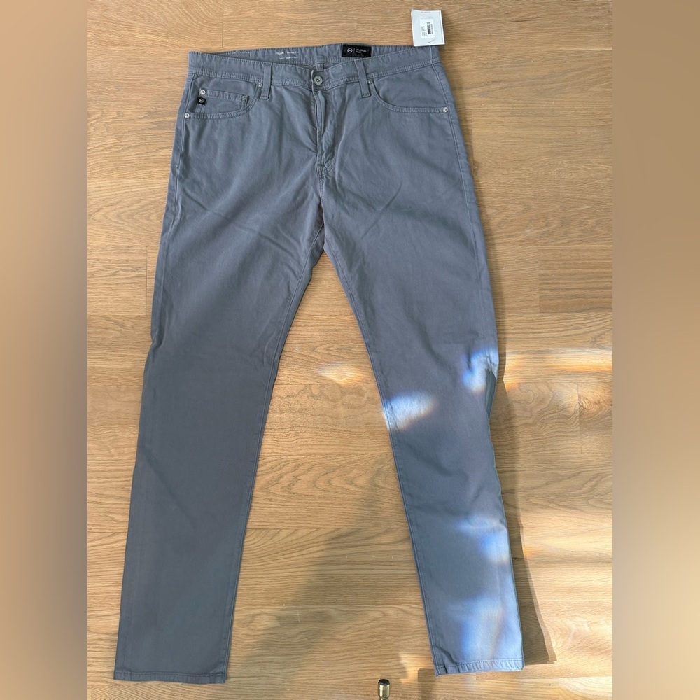 New with tags - AG Adriano Goldschmied Sueded Sateen Pants in Gray